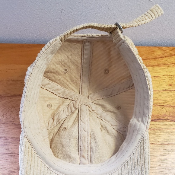 Vintage Beige / Off-White Adjustable Corduroy Hat - Picture 2 of 4